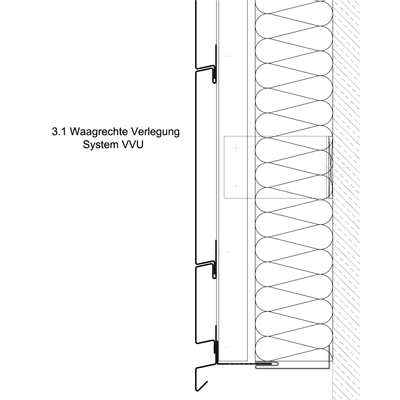 waagerechte Verlegung VVU