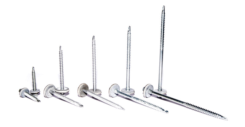 Edelstahl Gewindeformbefestiger mit Dichtscheibe f&uuml;r Holzunterkonstruktion