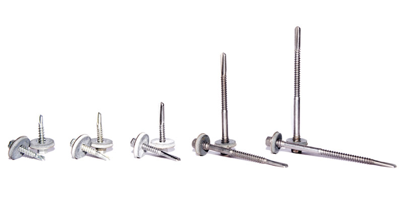 Edelstahl Gewindeformbefestiger mit Dichtscheibe f&uuml;r Stahlunterkonstruktion